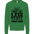 I Fix Stuff Funny Electrician Sparky DIY Mens Sweatshirt Jumper Irish Green