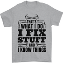 I Fix Stuff Funny Electrician Sparky DIY Mens T-Shirt 100% Cotton Sports Grey
