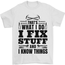 I Fix Stuff Funny Electrician Sparky DIY Mens T-Shirt 100% Cotton White