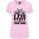 I Fix Stuff Funny Electrician Sparky DIY Womens Wider Cut T-Shirt Light Pink