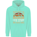 I Fix Stuff Funny Electrician Sparky Mechanic Childrens Kids Hoodie Peppermint