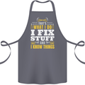 I Fix Stuff Funny Electrician Sparky Mechanic Cotton Apron 100% Organic Steel