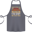 I Fix Stuff Funny Electrician Sparky Mechanic Cotton Apron 100% Organic Steel