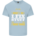 I Fix Stuff Funny Electrician Sparky Mechanic Kids T-Shirt Childrens Light Blue