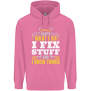 I Fix Stuff Funny Electrician Sparky Mechanic Mens 80% Cotton Hoodie Azelea