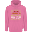 I Fix Stuff Funny Electrician Sparky Mechanic Mens 80% Cotton Hoodie Azelea