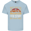 I Fix Stuff Funny Electrician Sparky Mechanic Mens Cotton T-Shirt Tee Top Light Blue