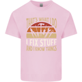 I Fix Stuff Funny Electrician Sparky Mechanic Mens Cotton T-Shirt Tee Top Light Pink