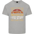I Fix Stuff Funny Electrician Sparky Mechanic Mens Cotton T-Shirt Tee Top Sports Grey