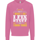 I Fix Stuff Funny Electrician Sparky Mechanic Mens Sweatshirt Jumper Azalea