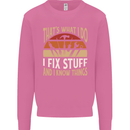 I Fix Stuff Funny Electrician Sparky Mechanic Mens Sweatshirt Jumper Azalea