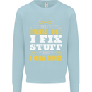 I Fix Stuff Funny Electrician Sparky Mechanic Mens Sweatshirt Jumper Light Blue