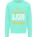 I Fix Stuff Funny Electrician Sparky Mechanic Mens Sweatshirt Jumper Peppermint