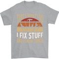 I Fix Stuff Funny Electrician Sparky Mechanic Mens T-Shirt 100% Cotton Sports Grey