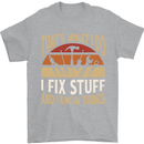 I Fix Stuff Funny Electrician Sparky Mechanic Mens T-Shirt 100% Cotton Sports Grey