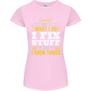 I Fix Stuff Funny Electrician Sparky Mechanic Womens Petite Cut T-Shirt Light Pink