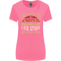 I Fix Stuff Funny Electrician Sparky Mechanic Womens Wider Cut T-Shirt Azalea