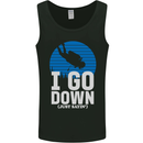 I Go Down Funny Scuba Diving Diver Dive Mens Vest Tank Top Black