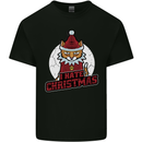 I Hate Christmas Funny Bah Humbug Cat Xmas Kids T-Shirt Childrens Black