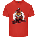 I Hate Christmas Funny Bah Humbug Cat Xmas Kids T-Shirt Childrens Red
