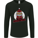 I Hate Christmas Funny Bah Humbug Cat Xmas Mens Long Sleeve T-Shirt Black
