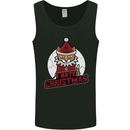 I Hate Christmas Funny Bah Humbug Cat Xmas Mens Vest Tank Top Black