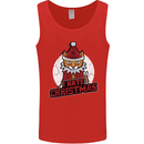 I Hate Christmas Funny Bah Humbug Cat Xmas Mens Vest Tank Top Red