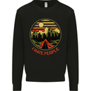 I Hate People Funny Camping Outdoors Trekking Kids Sweatshirt Jumper Black