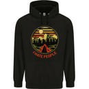 I Hate People Funny Camping Outdoors Trekking Mens 80% Cotton Hoodie Black