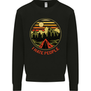 I Hate People Funny Camping Outdoors Trekking Mens Sweatshirt Jumper Black