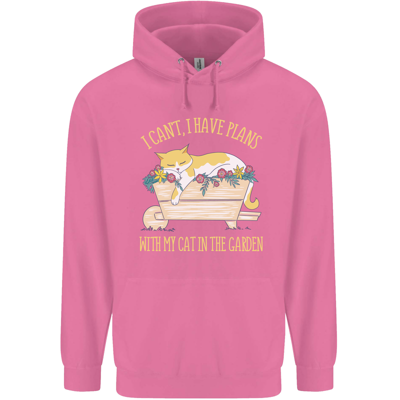 I Have Plans With My Cat in the Garden Gardening Childrens Kids Hoodie Azalea
