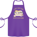 I Have Plans With My Cat in the Garden Gardening Cotton Apron 100% Organic Purple