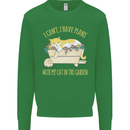 I Have Plans With My Cat in the Garden Gardening Kids Sweatshirt Jumper Irish Green