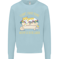 I Have Plans With My Cat in the Garden Gardening Kids Sweatshirt Jumper Light Blue