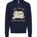 I Have Plans With My Cat in the Garden Gardening Kids Sweatshirt Jumper Navy Blue