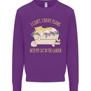 I Have Plans With My Cat in the Garden Gardening Kids Sweatshirt Jumper Purple