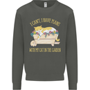 I Have Plans With My Cat in the Garden Gardening Kids Sweatshirt Jumper Storm Grey