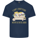 I Have Plans With My Cat in the Garden Gardening Kids T-Shirt Childrens Navy Blue