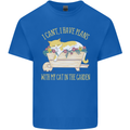 I Have Plans With My Cat in the Garden Gardening Kids T-Shirt Childrens Royal Blue