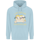 I Have Plans With My Cat in the Garden Gardening Mens 80% Cotton Hoodie Light Blue
