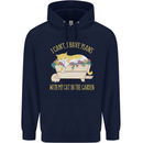 I Have Plans With My Cat in the Garden Gardening Mens 80% Cotton Hoodie Navy Blue