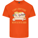 I Have Plans With My Cat in the Garden Gardening Mens Cotton T-Shirt Tee Top Orange