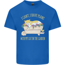 I Have Plans With My Cat in the Garden Gardening Mens Cotton T-Shirt Tee Top Royal Blue