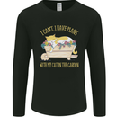 I Have Plans With My Cat in the Garden Gardening Mens Long Sleeve T-Shirt Black