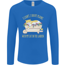 I Have Plans With My Cat in the Garden Gardening Mens Long Sleeve T-Shirt Royal Blue