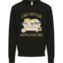 I Have Plans With My Cat in the Garden Gardening Mens Sweatshirt Jumper Black