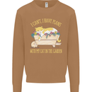 I Have Plans With My Cat in the Garden Gardening Mens Sweatshirt Jumper Caramel Latte