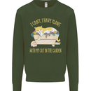 I Have Plans With My Cat in the Garden Gardening Mens Sweatshirt Jumper Forest Green