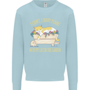 I Have Plans With My Cat in the Garden Gardening Mens Sweatshirt Jumper Light Blue