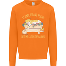 I Have Plans With My Cat in the Garden Gardening Mens Sweatshirt Jumper Orange
